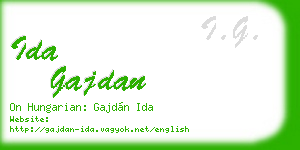 ida gajdan business card