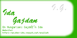 ida gajdan business card